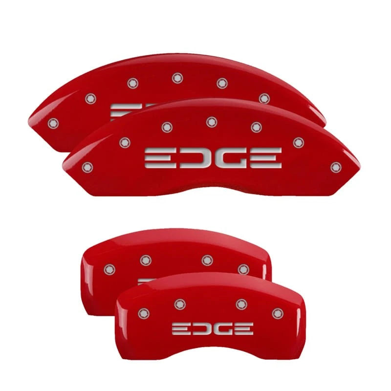 Set of 4 Caliper Covers Red MGP Replacement for Ford Edge (2019–2020)