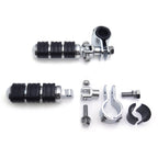 Chrome Highway Cuboid Footpeg Rest w/ Clamp for Harley Dyna Touring XL