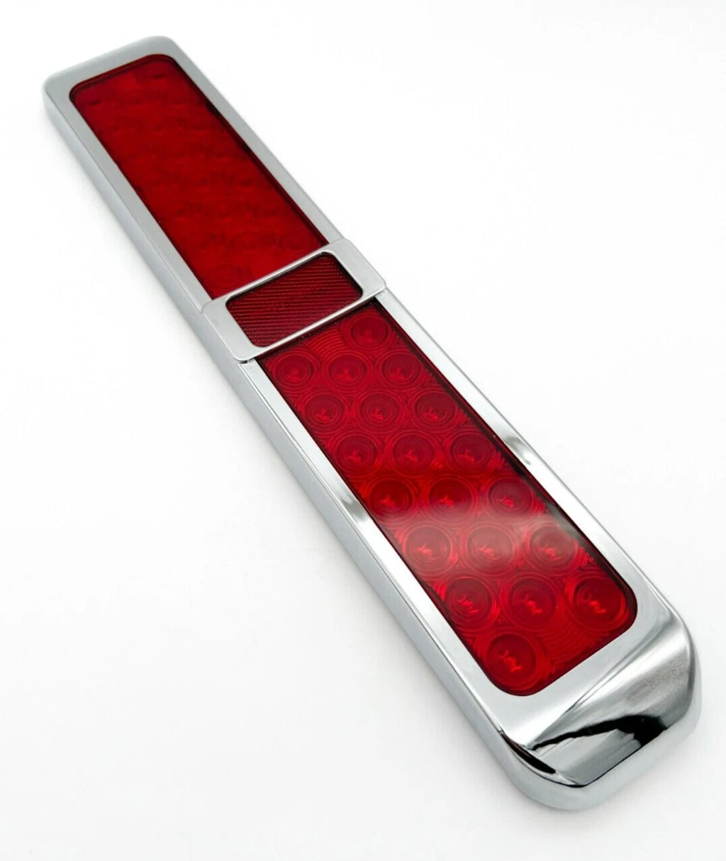 Red LED Stop Turn Tail Light Rectangle Bar with Bezel for Universal (40)