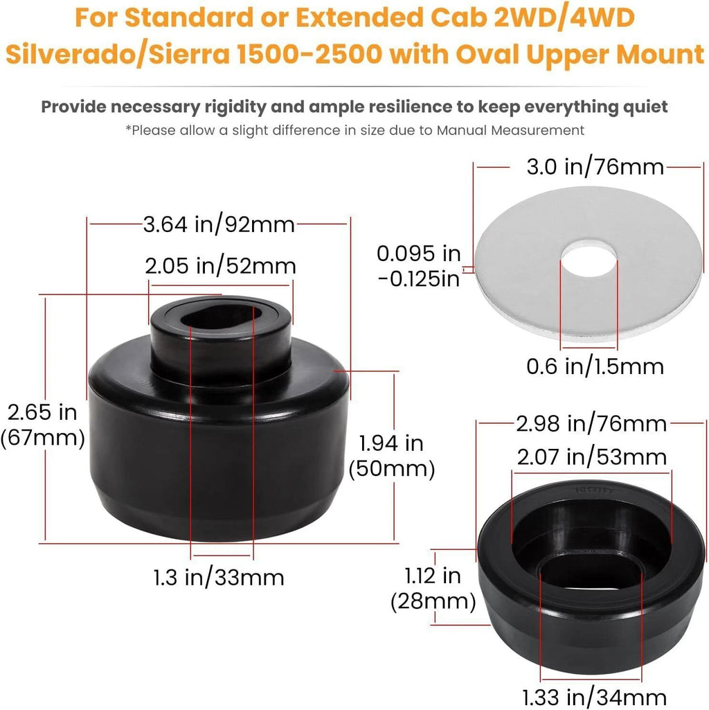 Body Cab Mount Bushing Kit 7-141 for Chevy Silverado 1500, GMC Sierra (1999–2014)