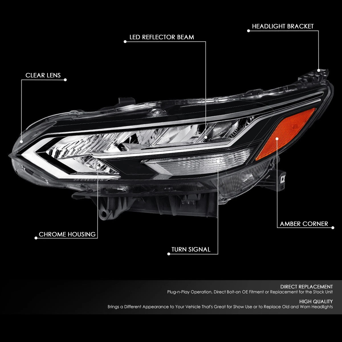 LED Headlight Lamp Assembly for Nissan Sentra (2020–2022)