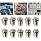 Set of 10 Waterproof Metal Push Buttons for Outdoor Use