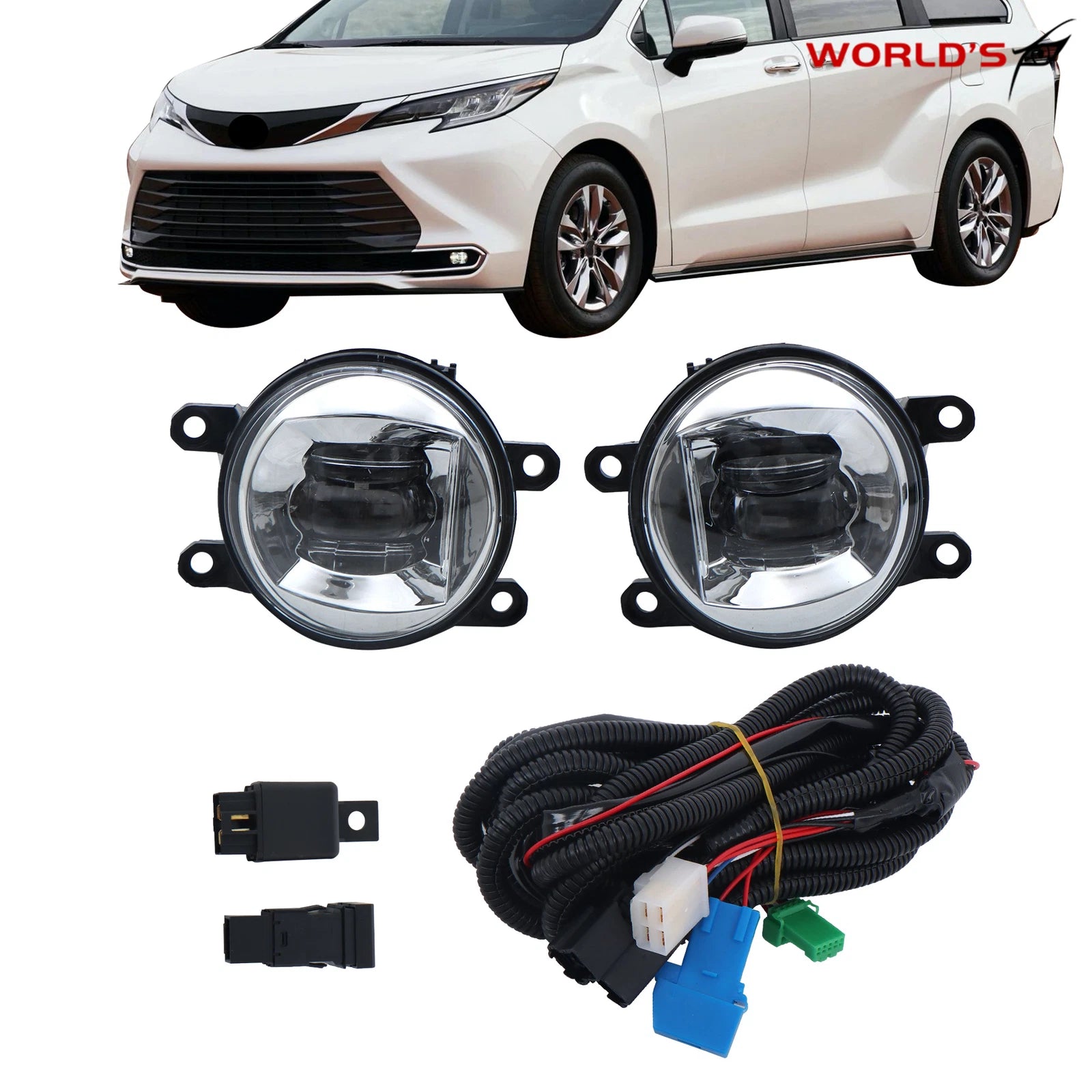 LED Fog Lights Lamp Set for Toyota Sienna (2021–2023)