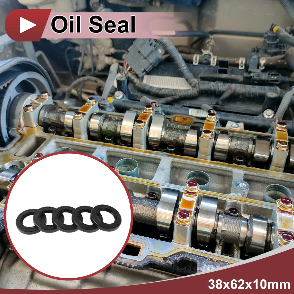Set of 5 Rotary Shaft Oil Seals for Various Models (38x62x10mm)