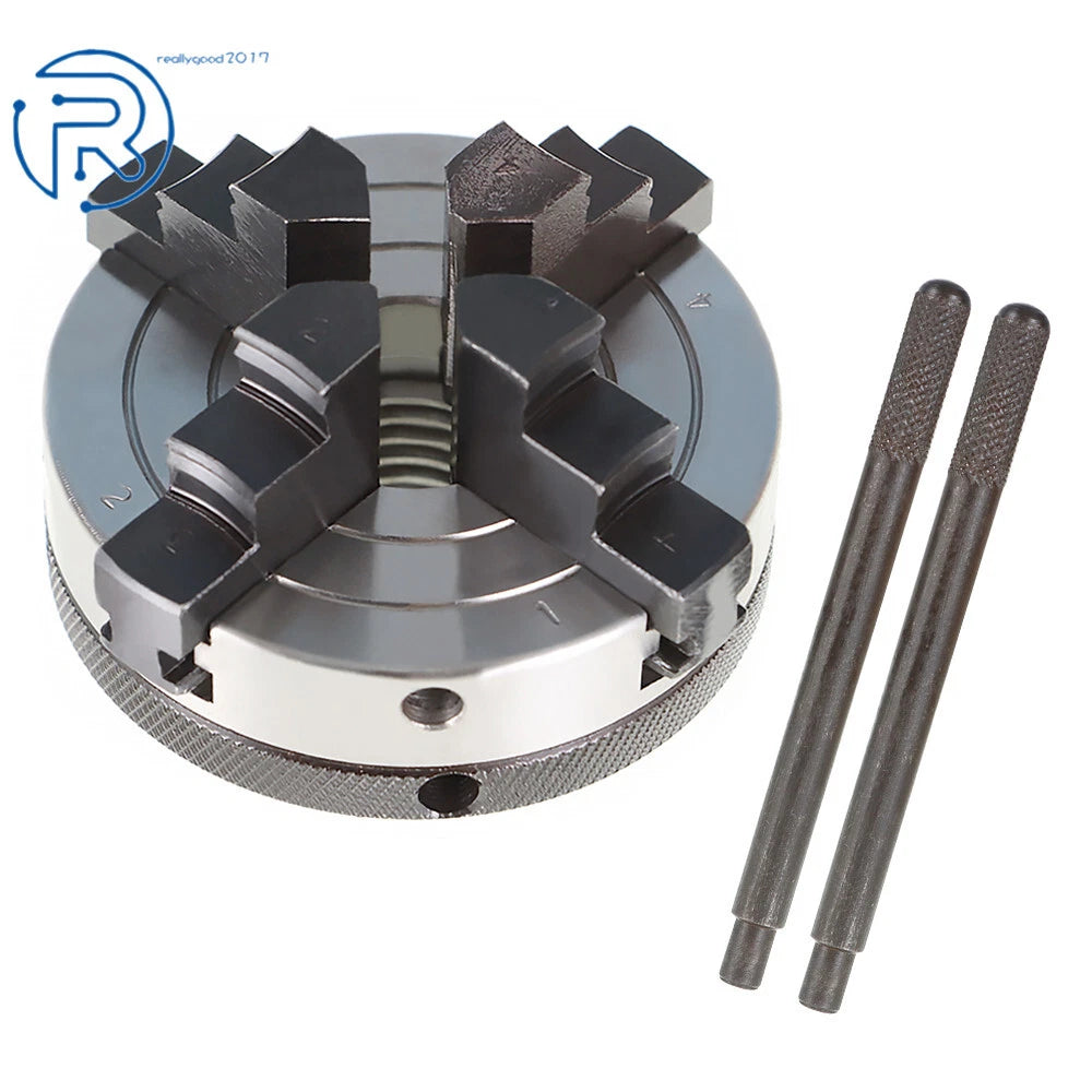 4" Reversible 4 Jaw Chuck for Wood Lathes (1" x 8 TPI Spindles)
