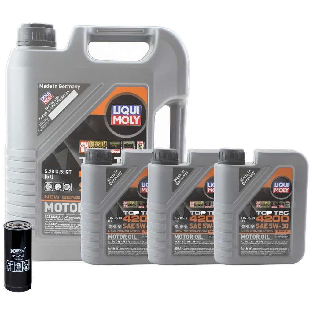 8L Liqui Moly Top Tec 4200 5W-30 Engine Oil Change Kit for Audi A6 Quattro S6 (1998–2011)