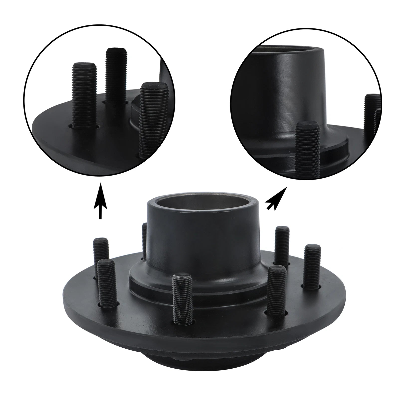 Set of 2 Trailer Hub Kits for 7000lbs Spindle (8 on 6.5")