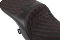 Freedom Seat for Harley-Davidson (2014–2023) - Black Vinyl, Red Stitch