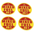 Mixed Fuel 40:1 Sticker for Automotive Use