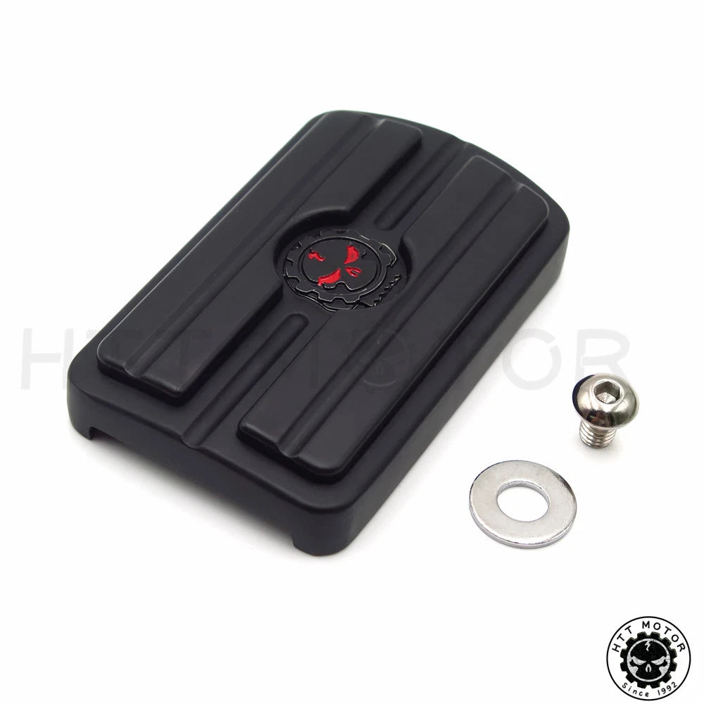 Skull Brake Pedal Pad Cover for Harley Sportster XL, Dyna, Fat Bob, V-Rod (2004–2023)