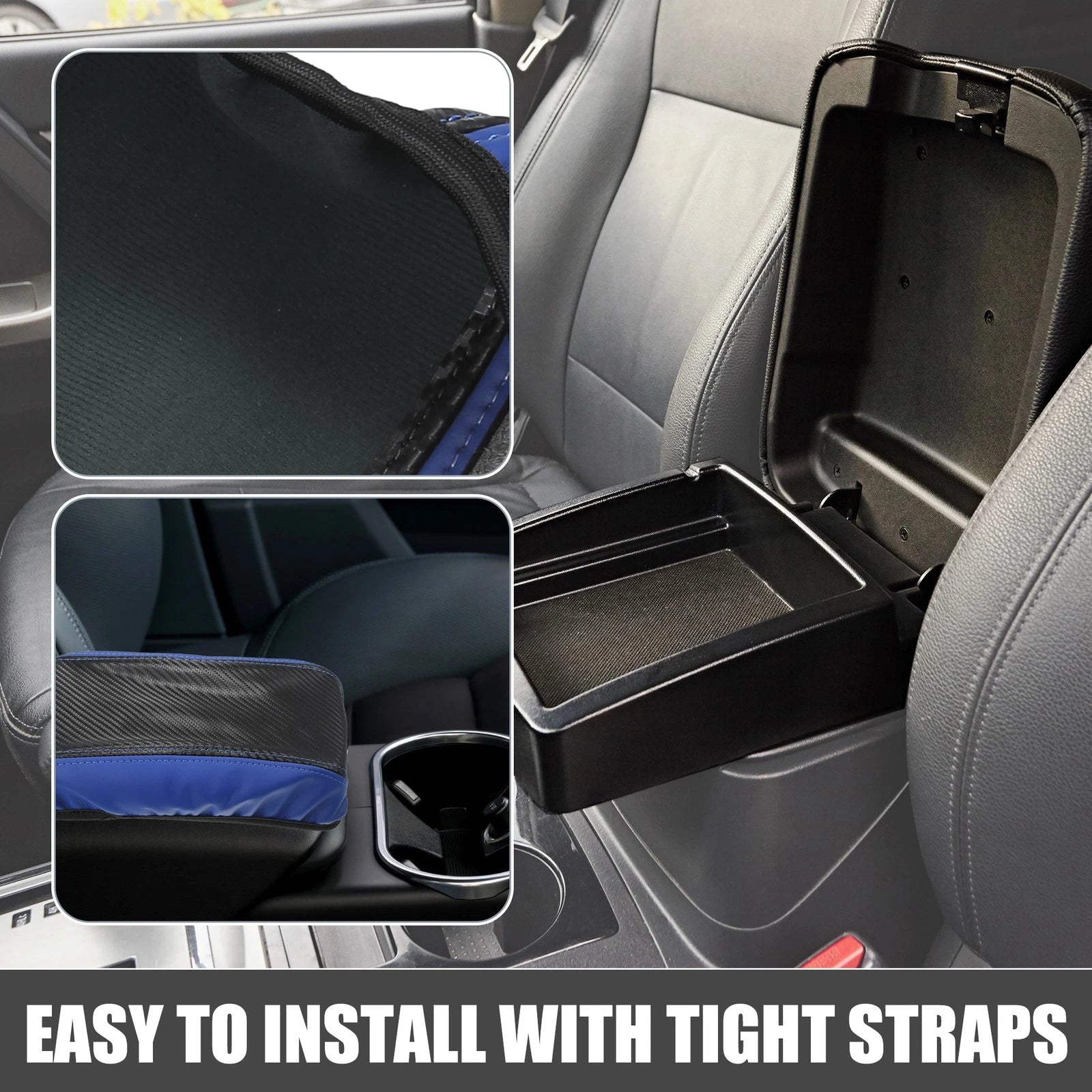 Center Console Armrest Cover Pad for Toyota Corolla Cross (2022) Blue Black