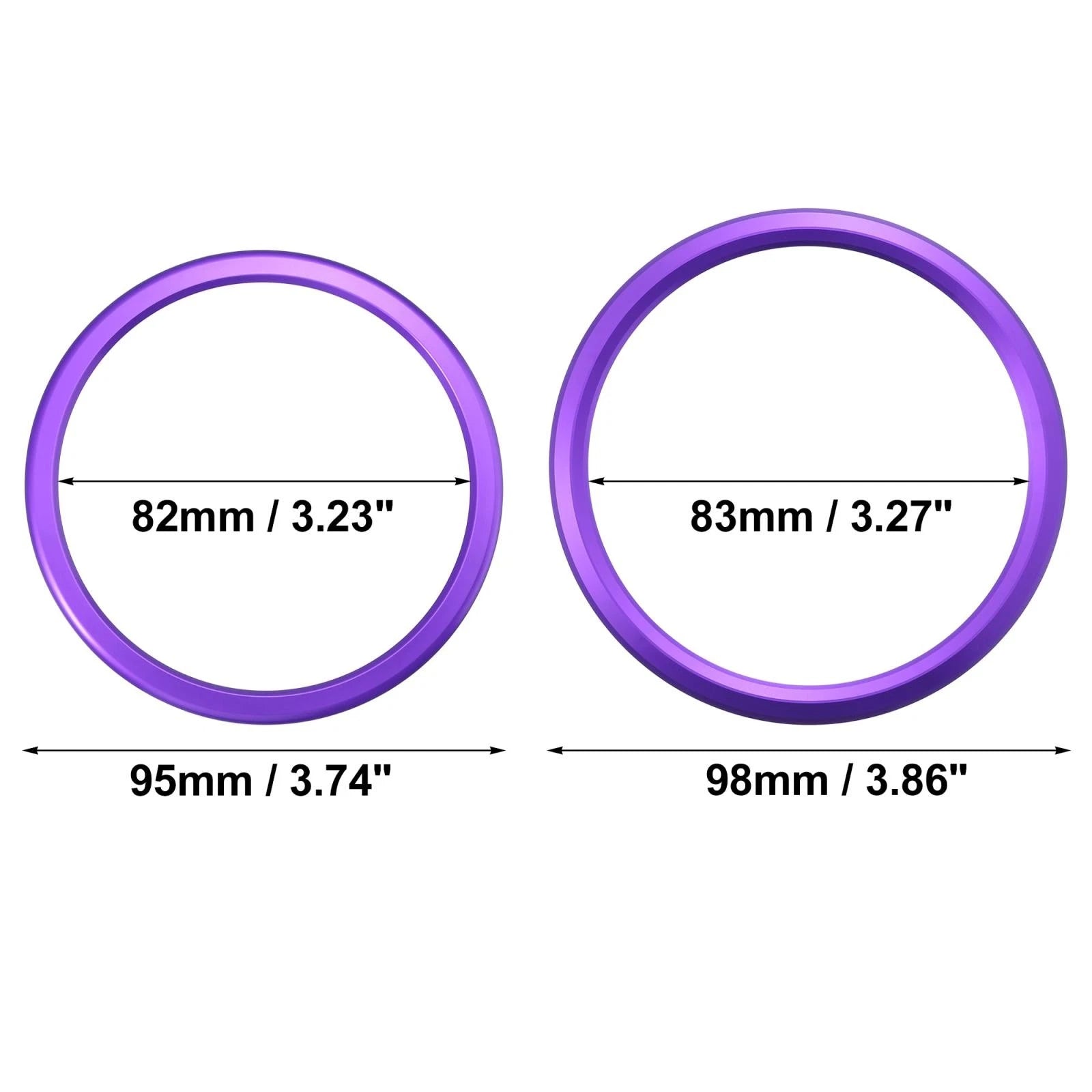 Set of 4 AC Outer Vent Rings Trim Covers for Chevrolet Camaro (2016–2020) Purple