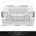 Chrome Front Bumper Face Bar for GMC Sierra 2500 3500 HD (2015–2019)