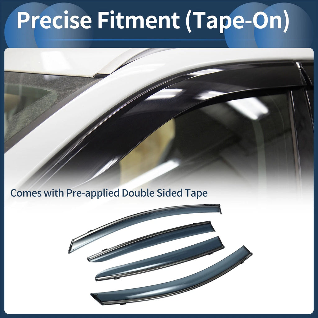 Window Deflectors for Ford Focus Sedan (2019–2023) Side Window Vent Visors Black