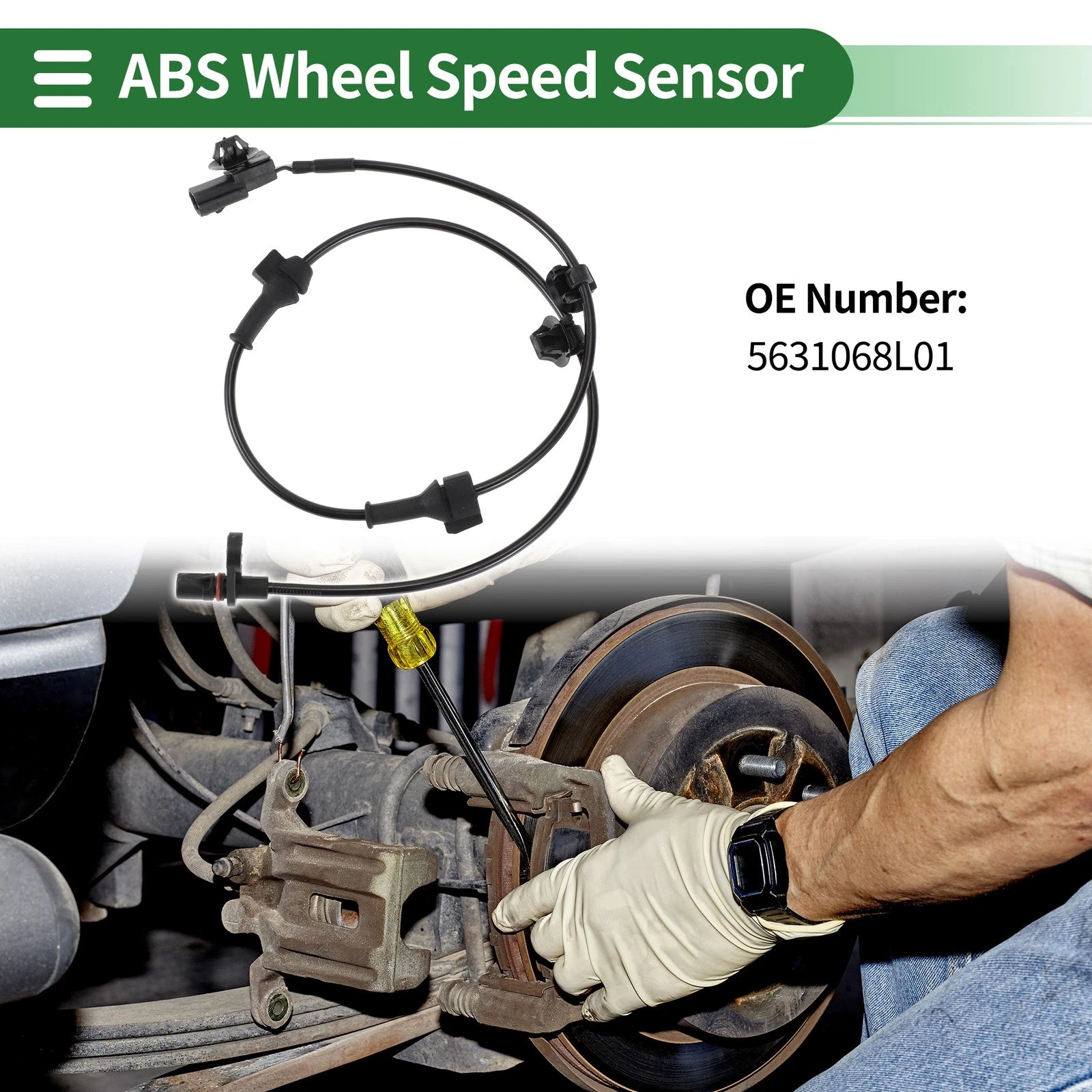 ABS Wheel Speed Sensor No. 5631068L01 for Suzuki Swift IV (2010–2021) Rear