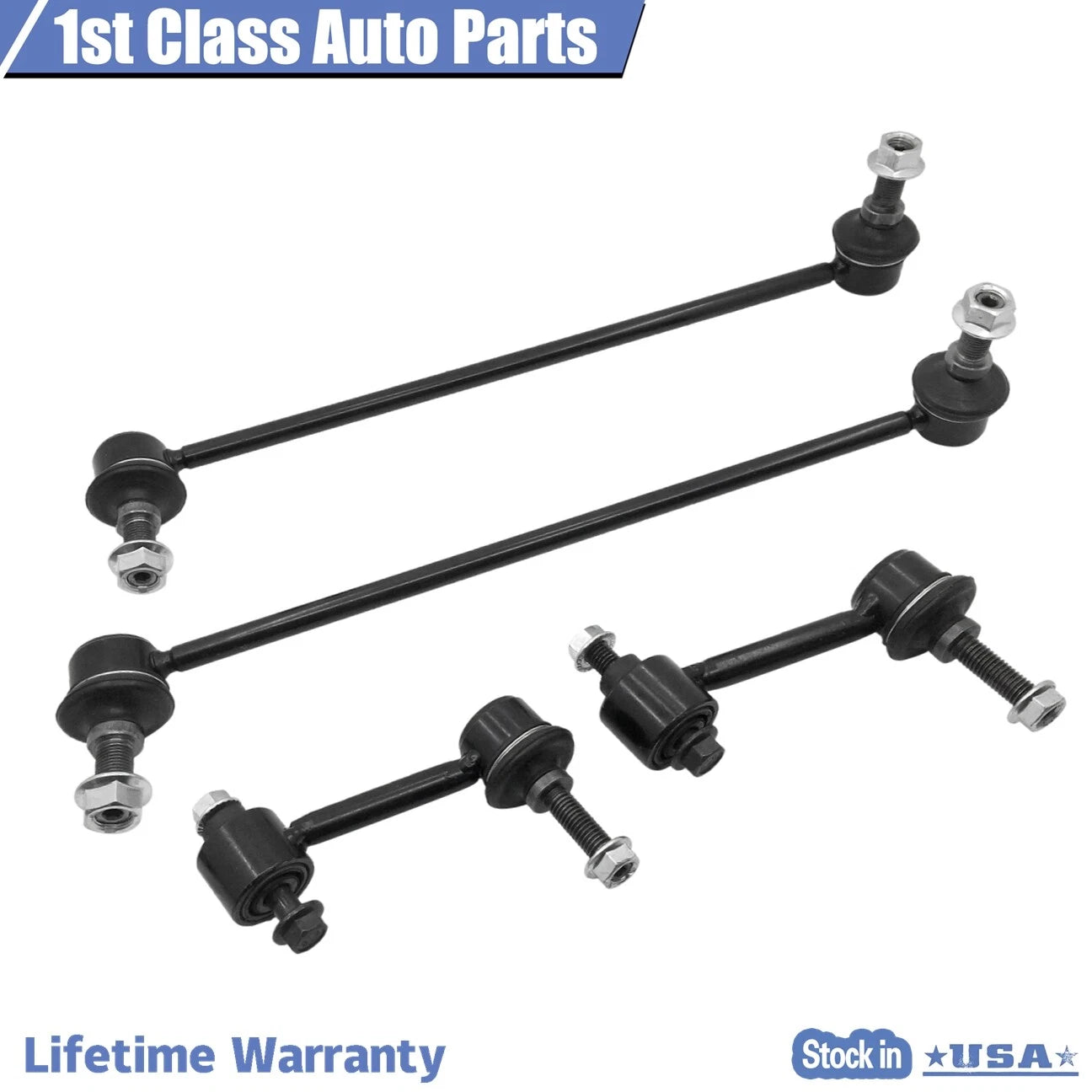 Set of 4 Front Suspension Rear Sway Bar Links for Audi A3 Quattro (2006–2014)