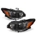 Headlight Assembly for Subaru WRX (2015â2021) Left + Right Halogen Black