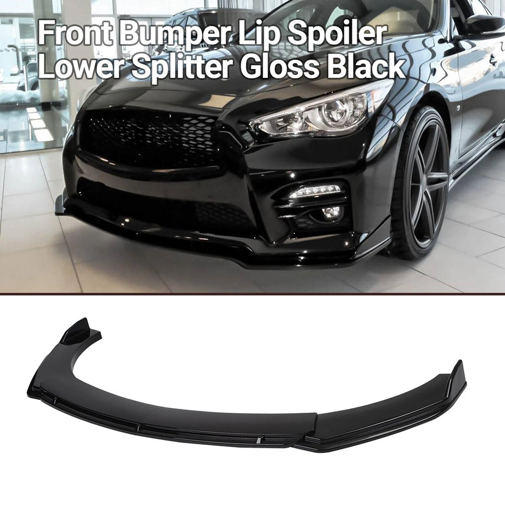Glossy Black Front Bumper Lip Spoiler for Infiniti Q50 (2014–2022)