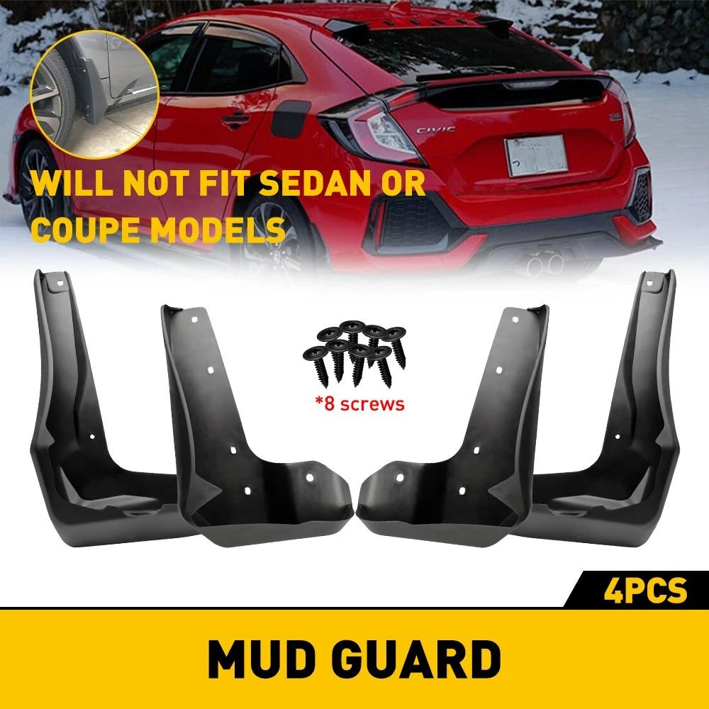 Mud Flap Splash Guards for Honda Civic Hatchback (2017–2021)