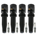Set of 4 Ignition Coils & Spark Plugs for Ford Focus, Mazda 3 (L4)