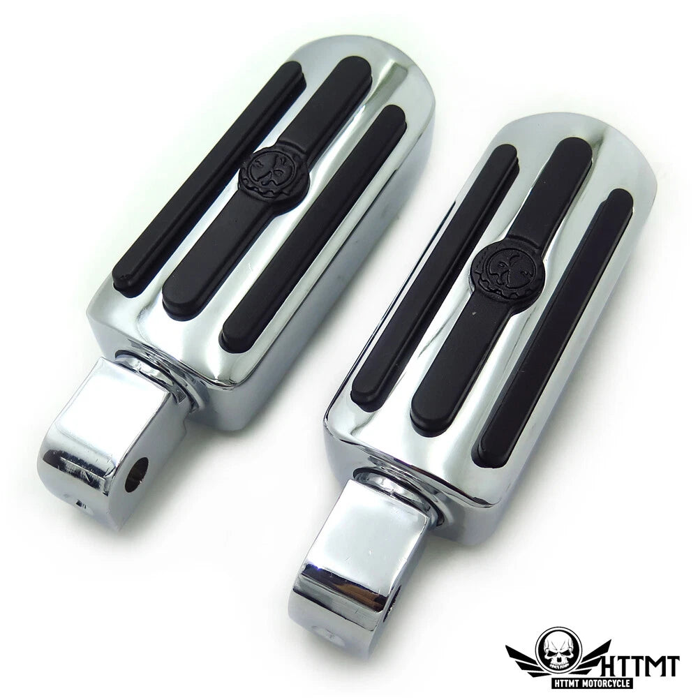 Custom Groove Gear Skull Footpegs for Yamaha Road Star Warrior (2002–2009)