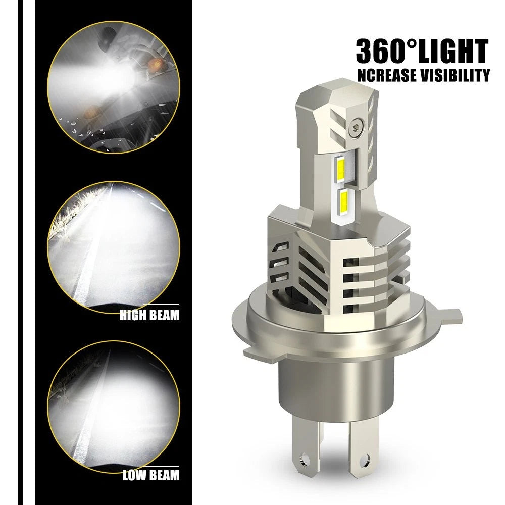 AUXITO H4 9003 LED Headlight Bulb for Motorcycle (6000K)