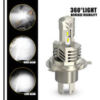 AUXITO H4 9003 LED Headlight Bulb for Motorcycle (6000K)