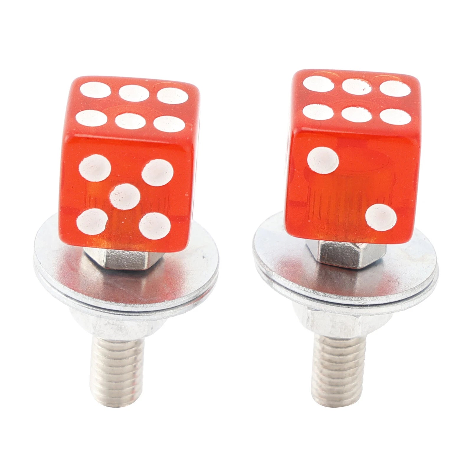 Set of 4 M6 Plastic License Plate Frame Screws Bolts Red for Custom Vehicles