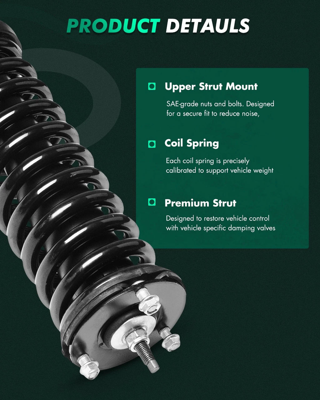 Set of 4 Struts & Shocks for Toyota Tacoma 4WD (1995–2004)