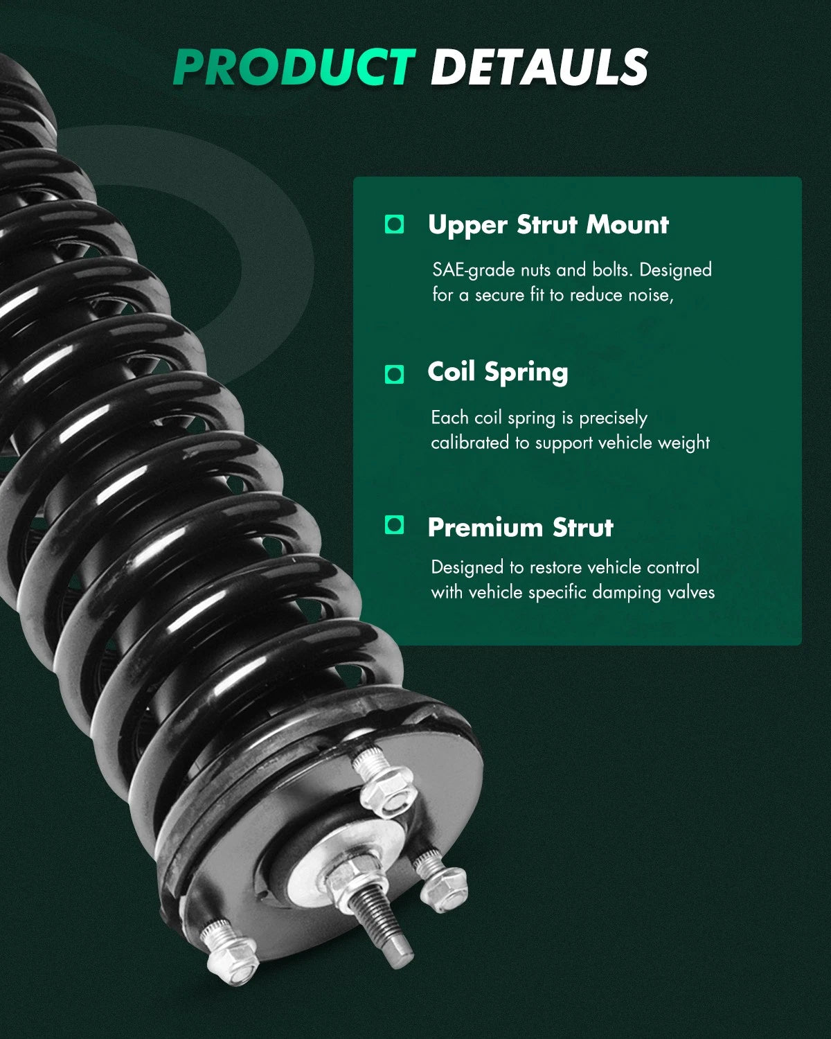 Set of 4 Struts & Shocks for Toyota Tacoma 4WD (1995–2004)