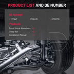 Front Complete Strut Sway Bar Links for Nissan Sentra 1.8L (2013-2019)