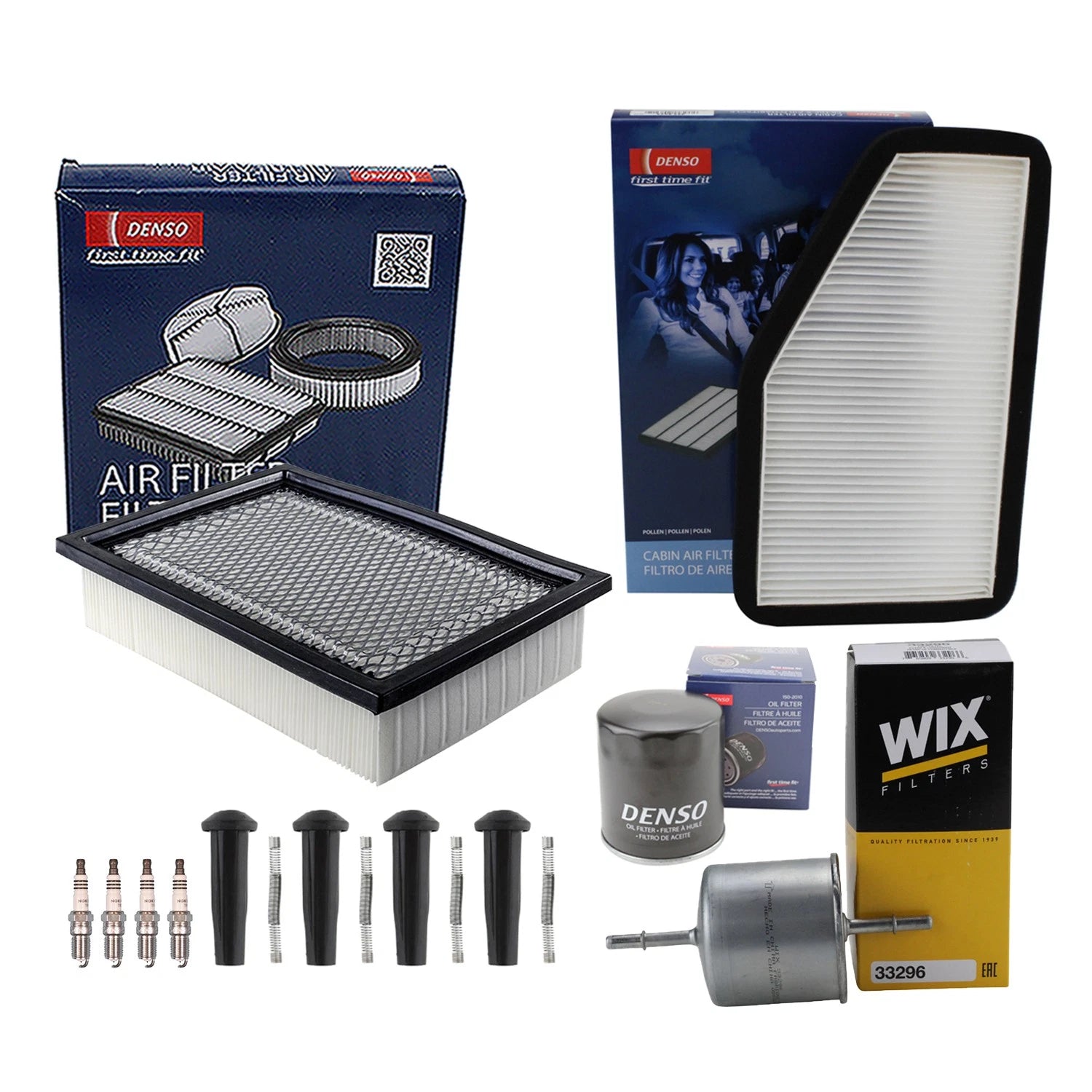 Tune Up Kit with 4 NGK Spark Plugs & Boots for Ford Escape Mariner (2001–2010)