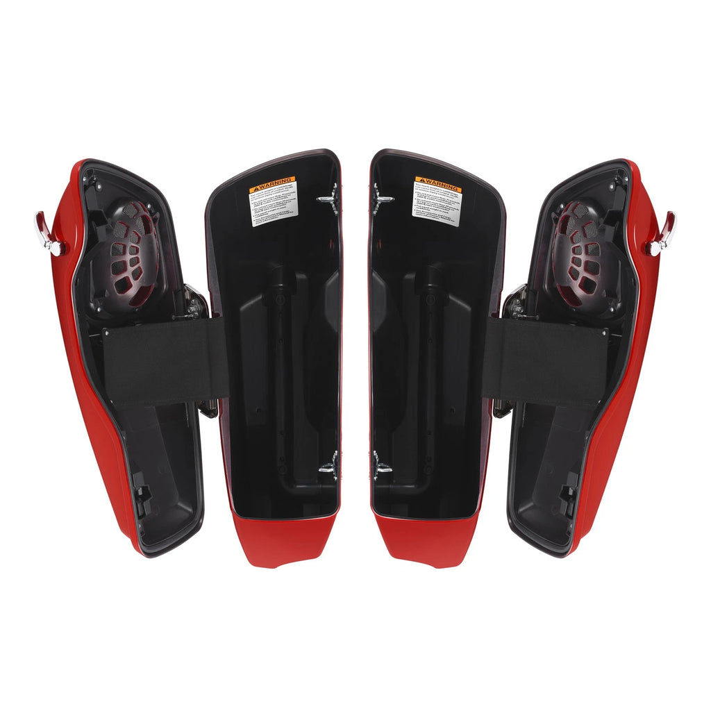 Hard Saddlebags Speaker Lids for Harley Road Glide King (2014–2023) Wicked Red