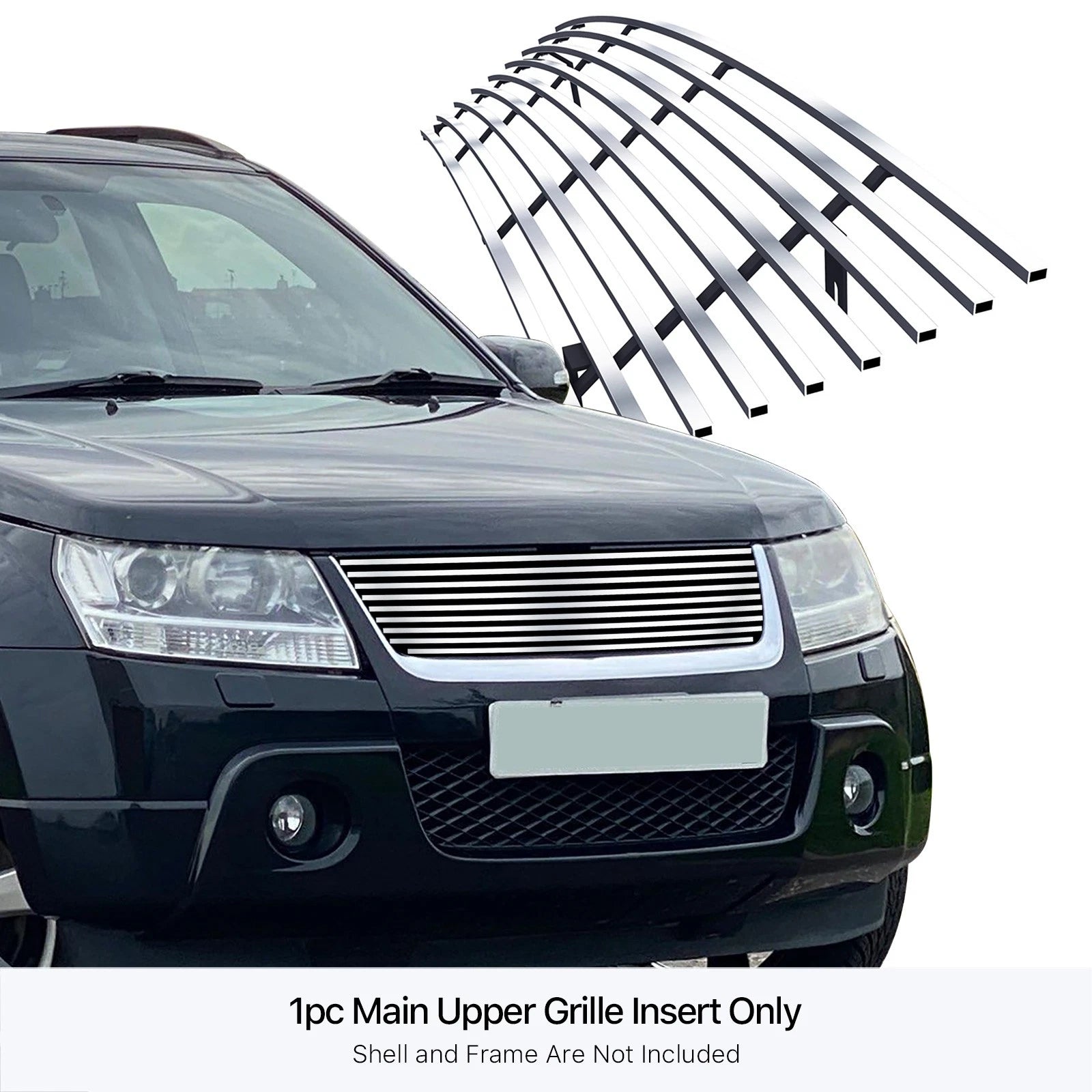 Stainless Silver Billet Grille Insert for Suzuki Grand Vitara (2006-2012)
