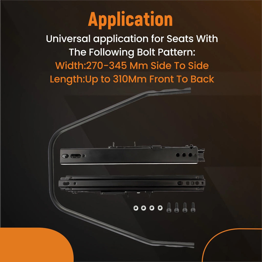 Dual Locking Racing Seat Adjuster Slider Rail Kit for Universal Fit