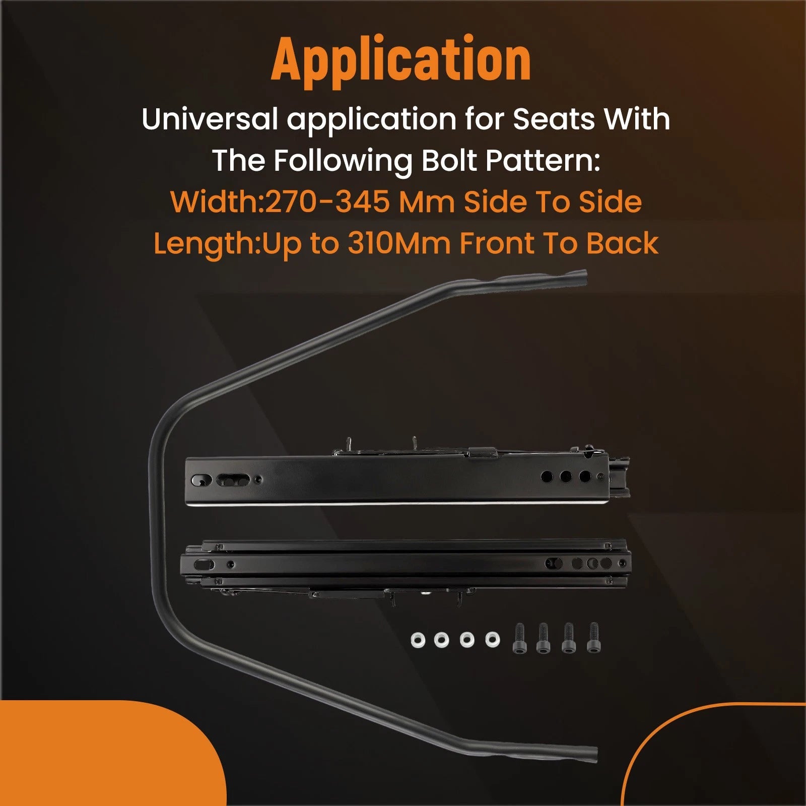 Dual Locking Racing Seat Adjuster Slider Rail Kit for Universal Fit