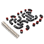 12Pcs Intercooler Piping Kit for Universal Applications (Electrophoresis)