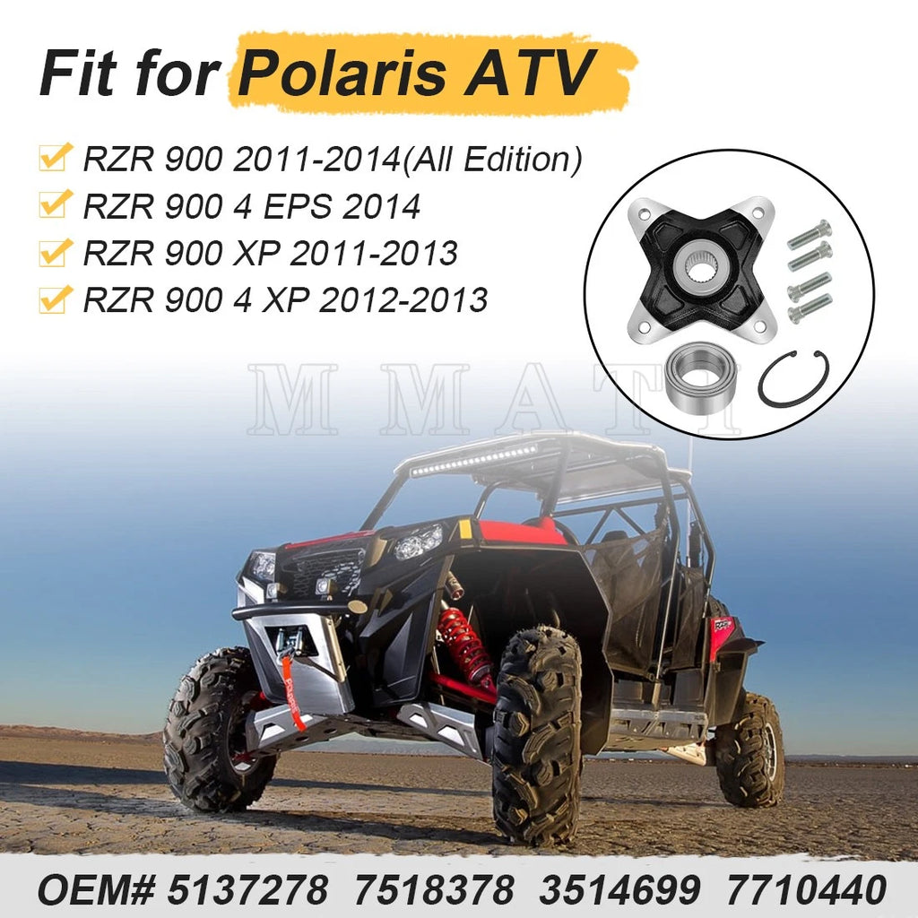 Rear Wheel Hub & Bearing for Polaris RZR XP 900 (2011–2013) / RZR 4 XP 900 (2012–2013)