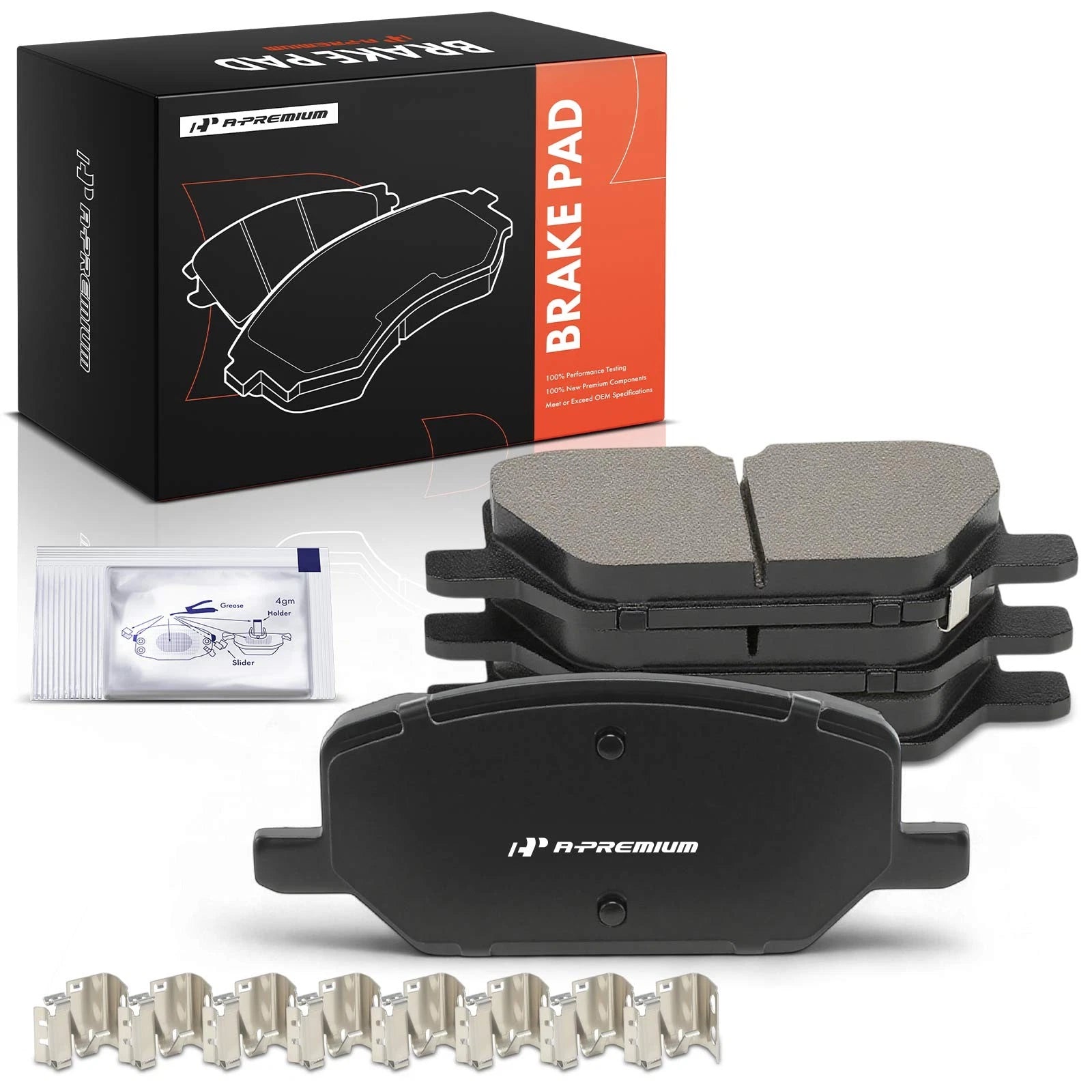 Set of 4 Front Ceramic Brake Pads for GMC Terrain, Chevy Camaro 