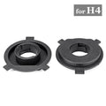 2 x Black Headlight Bulb Base Adapter Socket Retainer for LED H4