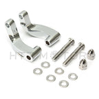 2X Chrome Motorcycle Mirror Relocation Extension Adapter for Harley