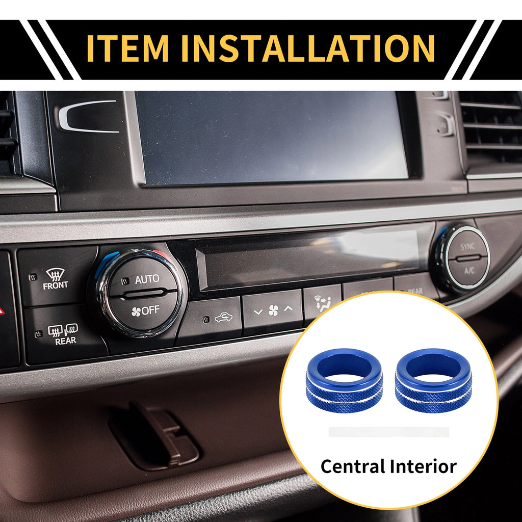 Audio Media Volume Tune Switch Knob Cover Ring for Toyota Tacoma (2020–2023) Blue