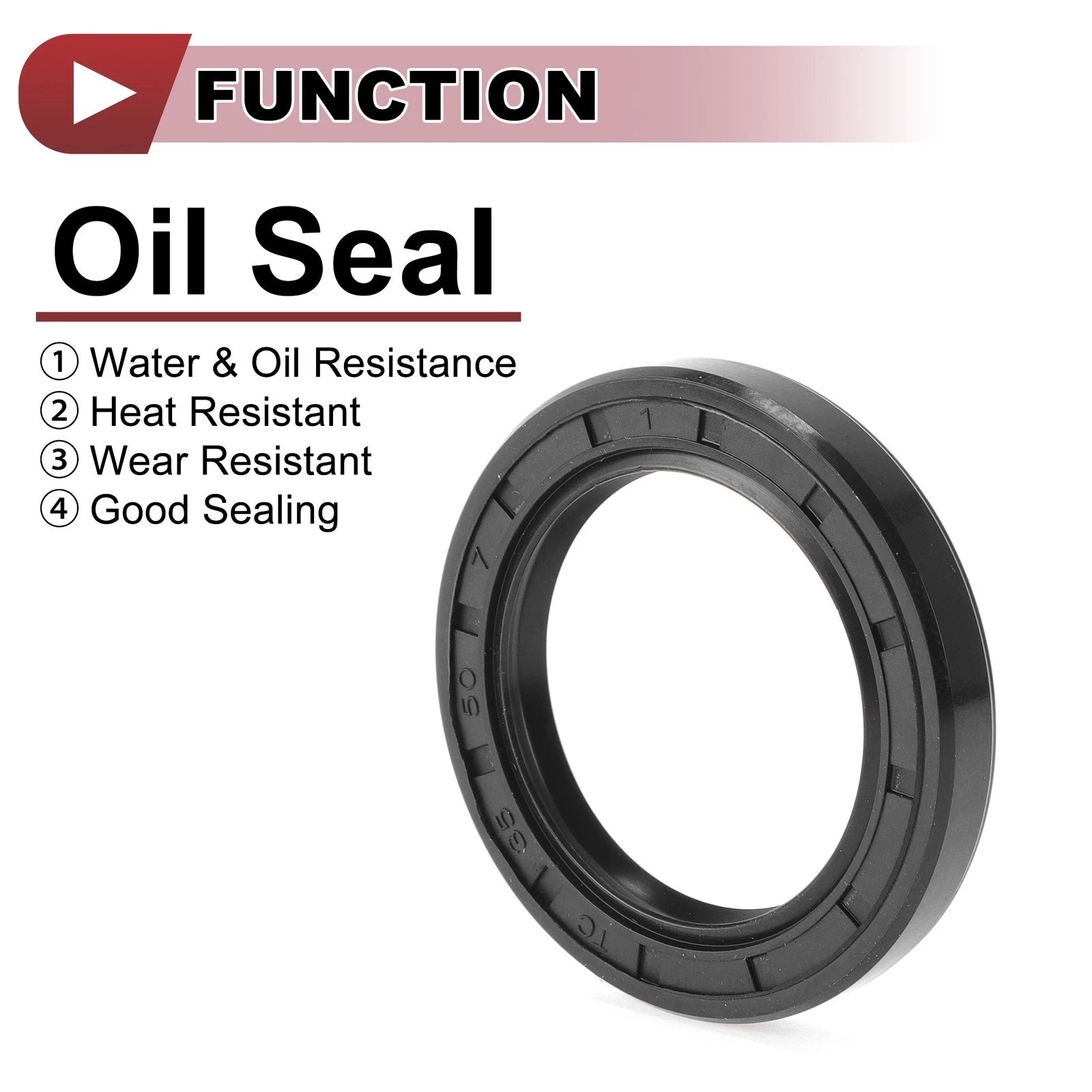 Set of 5 Rotary Shaft Oil Seals 35x50x7mm Nitrile Rubber 672668828700