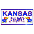 License Plate Sign Tag for Kansas Jayhawks (6x12)