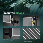 Aluminum Radiator for Hyundai Accent Kia Rio (2012–2017)