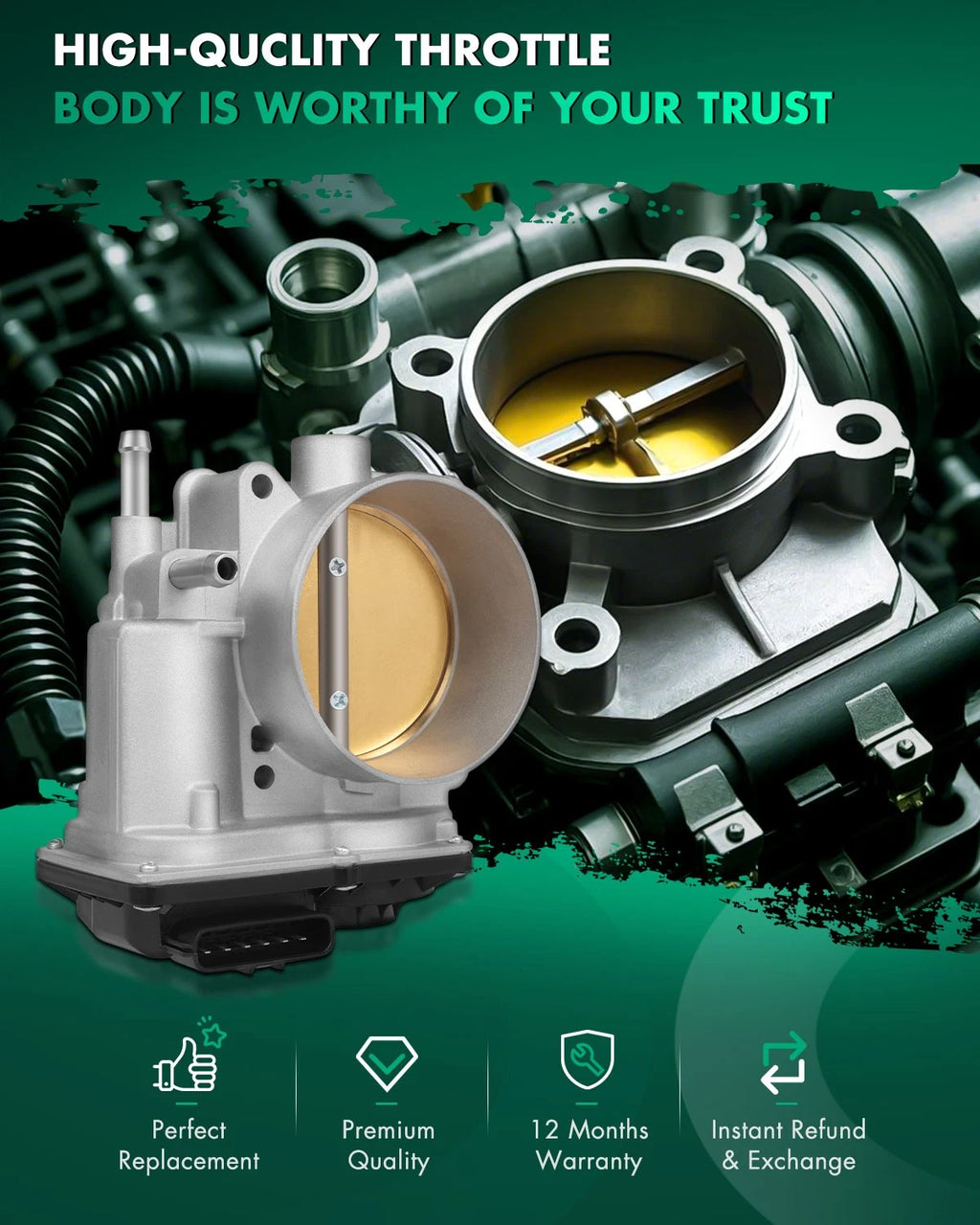 Throttle Body for Toyota Land Cruiser (2008–2011, 2013–2021) & Sequoia (2008–2022) 5.7L