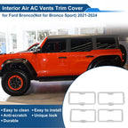 Set of 4 Air Condition Outlet Vent Trim Cover Frame for Ford Bronco (2021–2024)