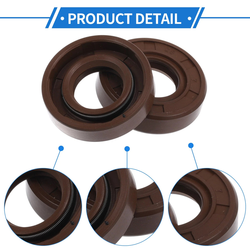 Set of 2 Oil Seal Rotary Shaft Seal FKM Rubber 14x28x7mm for Various Models