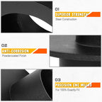 Steering Wheel Cover for Universal Fit (14.5-15" Diameter) Black Diamond