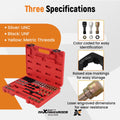 48Pc Tap Die Kit for Metric SAE Thread Repair Tools w/ Storage